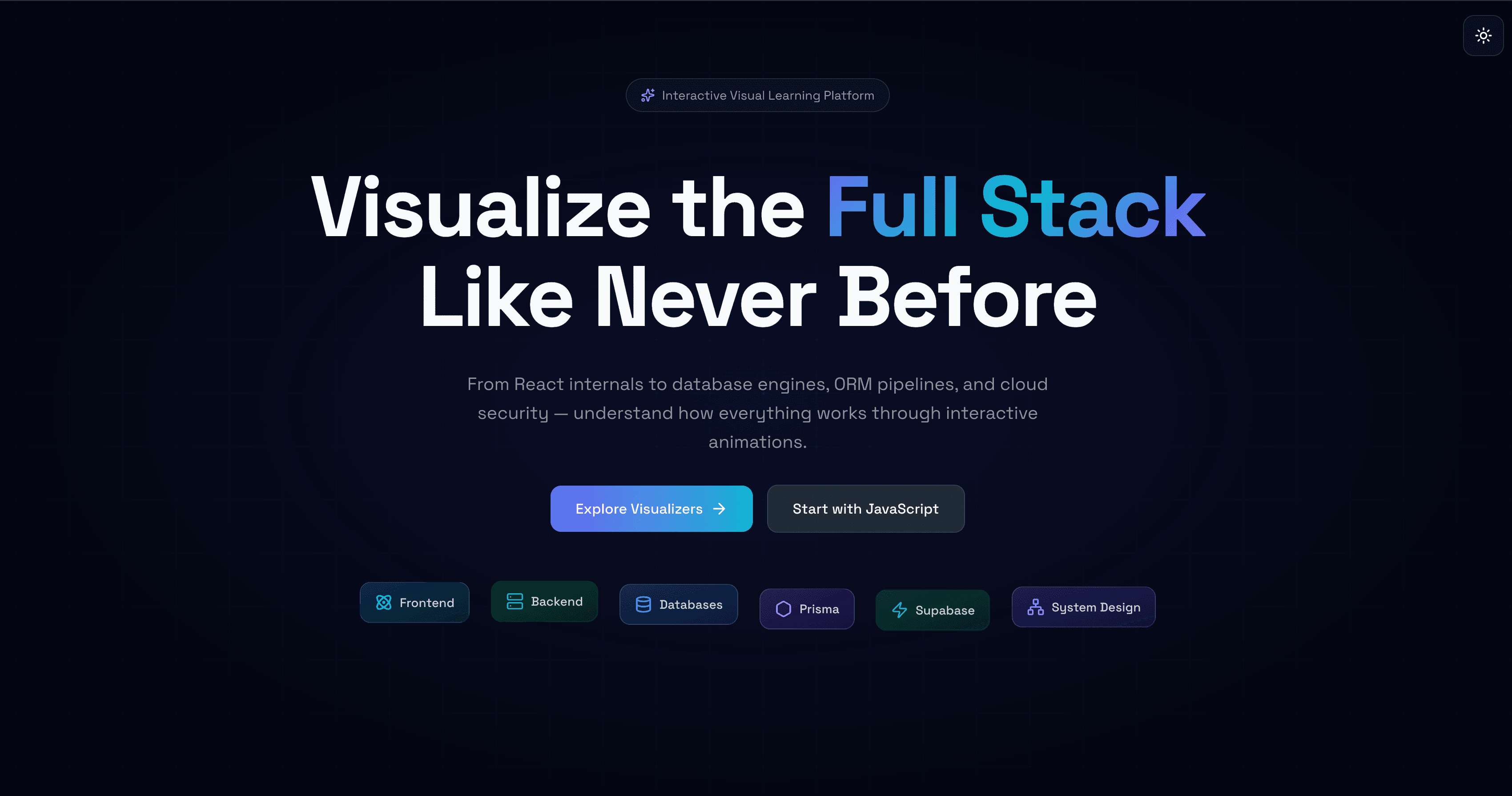 Dev Visualize screen 2