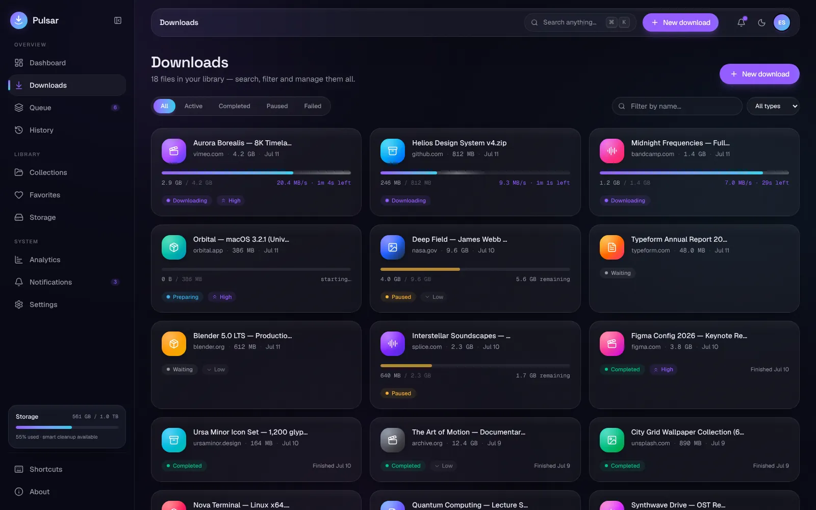 Pulsar — Downloads