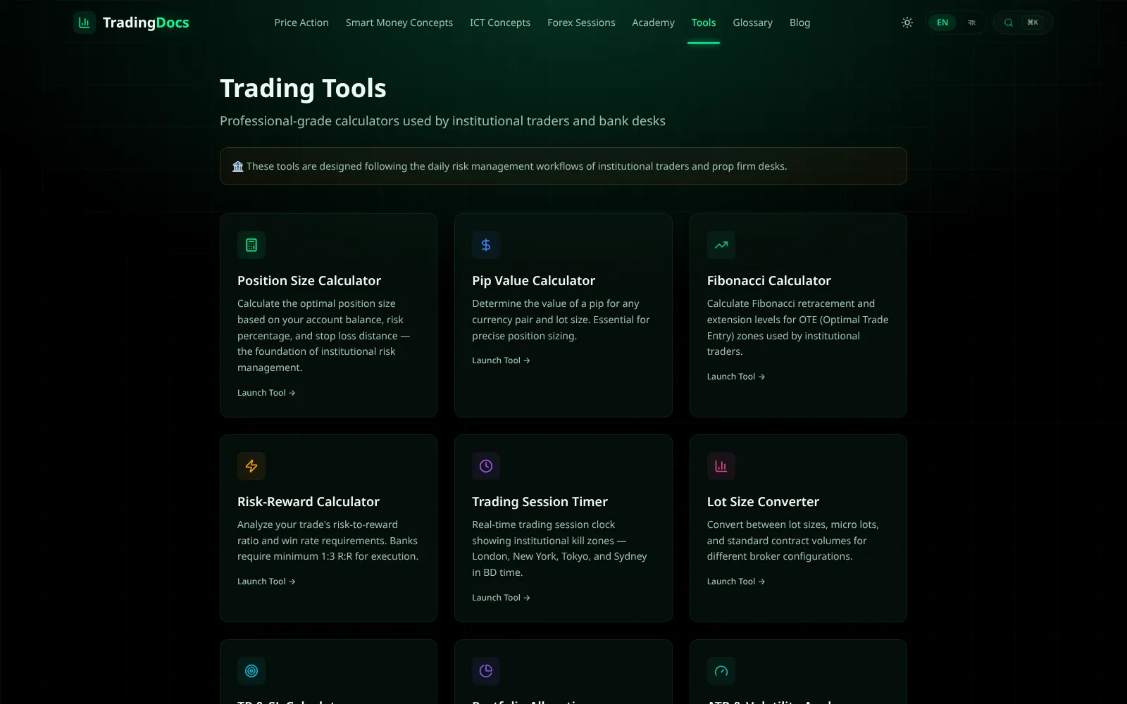 Trading Docs — Trading tools